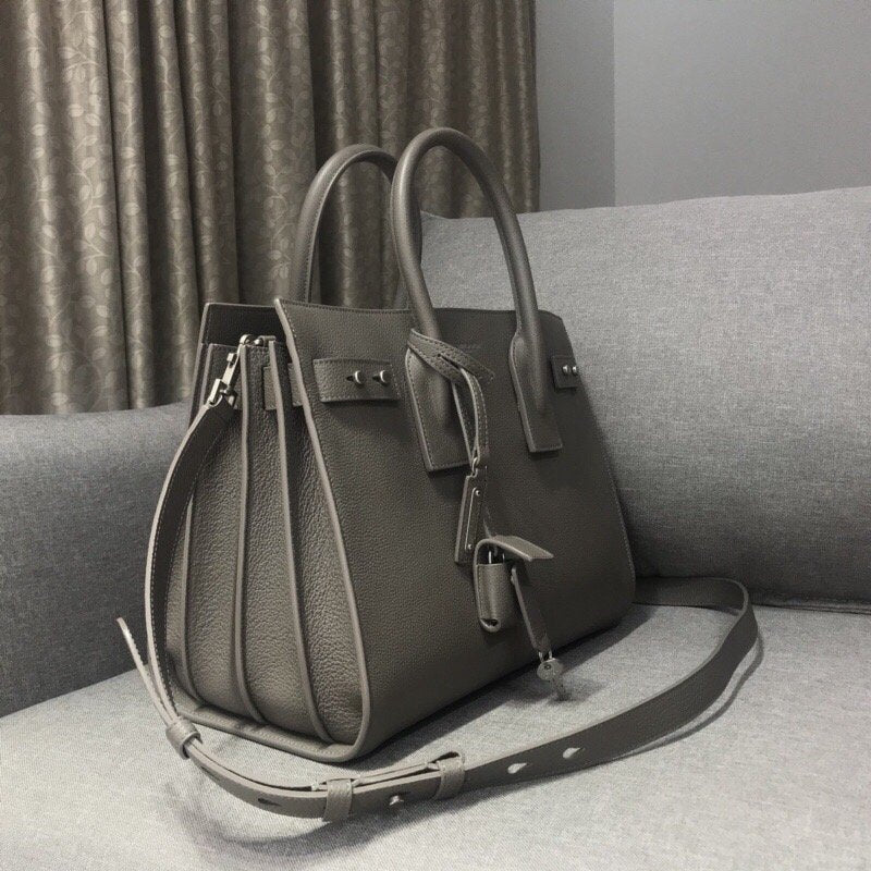 YSSL Sac De Jour Small Stone Grey For Women 12.5in/32cm YSLÂ 