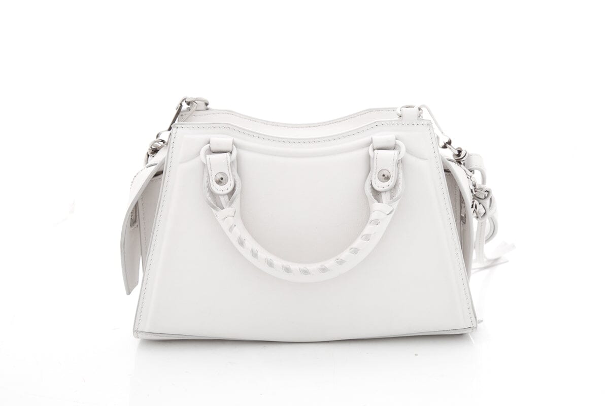 Balenciaga White Leather Neo Classic City Handbag