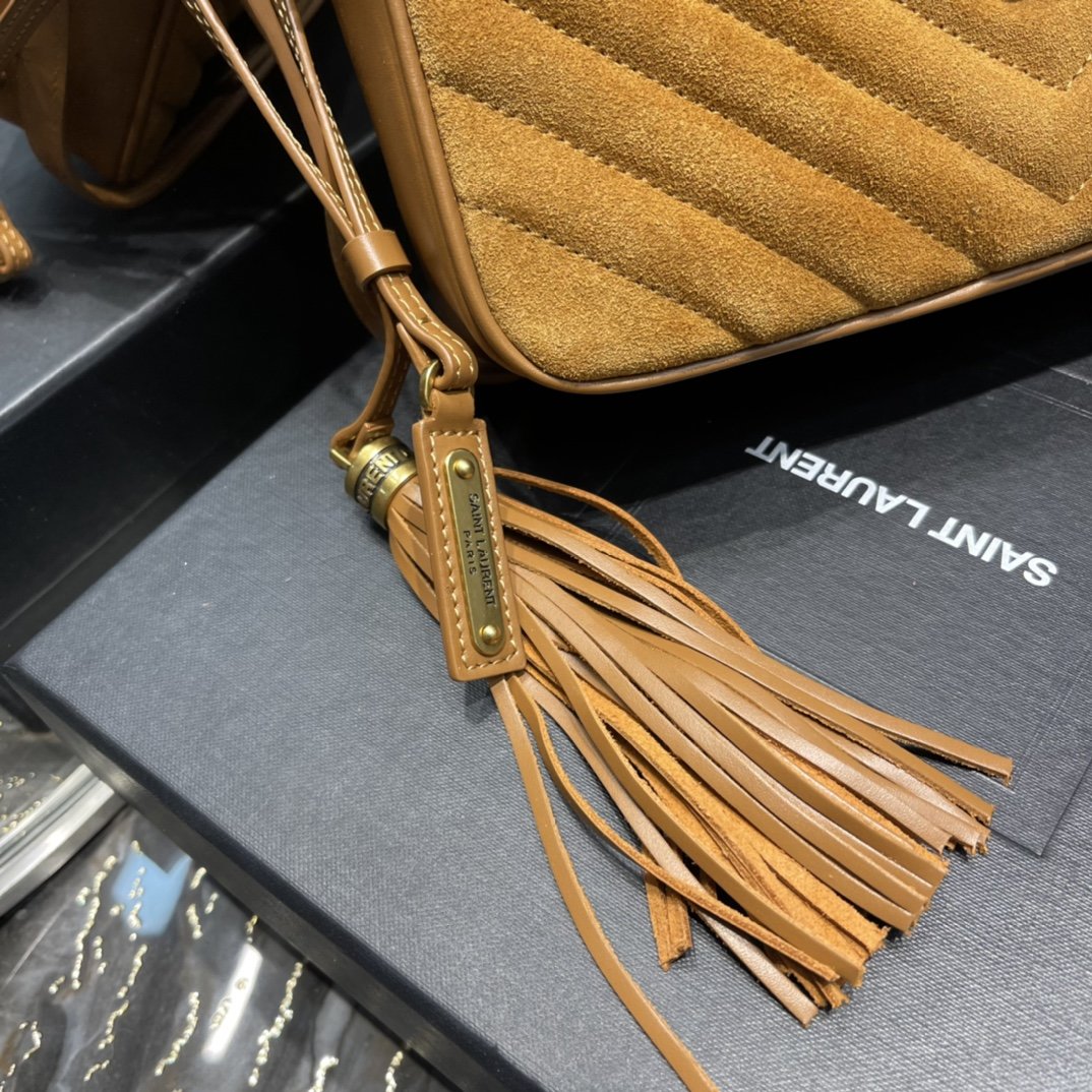 Top Quality Lou Camera Bag Brown With Gold Toned Hardware For Women 9in/23cm YSL 6125441S7R77761