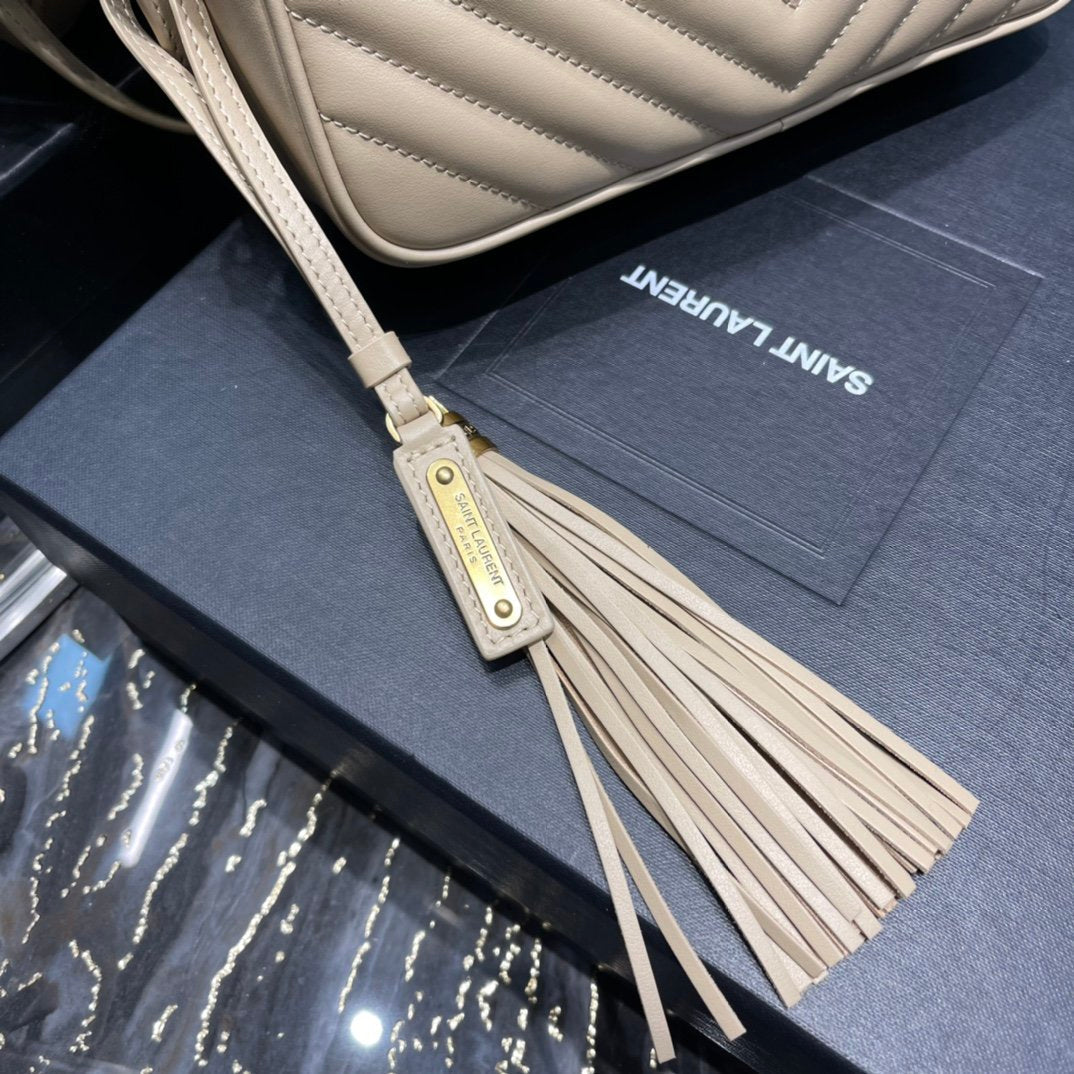 Top Quality Lou Camera Bag Beige With Gold Toned Hardware For Women 9in/23cm YSL 612544DV7072721