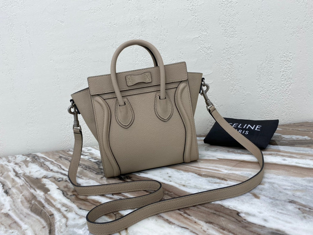 Top Quality Nano LuGucciage Bag In Drummed Brown For WomLB 8in/20cm 