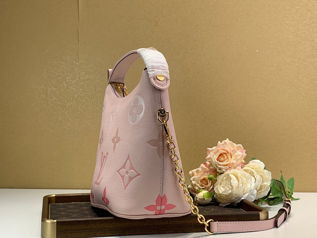 Louis Vuitton Marshmallow Hobo Bag Monogram Empreinte Pink For Women,  Shoulder And Crossbody Bags 9.4in/24cm Louis Vuitton M45697