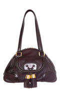 Celineline Brown Winged- Tip Tassle Detail  Shoulder Bag