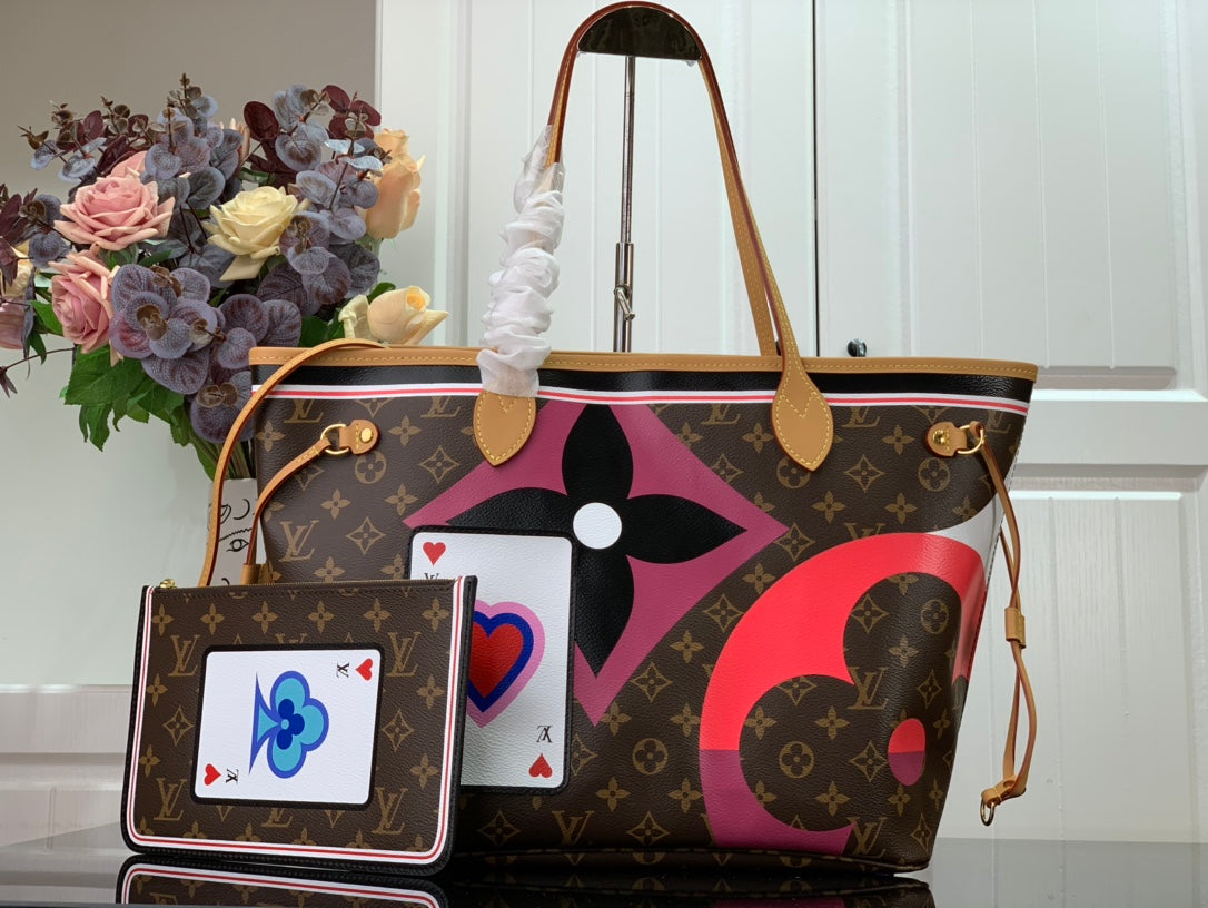 Louis Vuitton Neverfull MM Game On Tote Bag Monogram Canvas By Nicolas Ghesquiere For Women,  Shoulder Bags 12.2in/31cm Louis Vuitton M57452