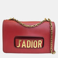Red Leather Medium J'Adior Shoulder Bag