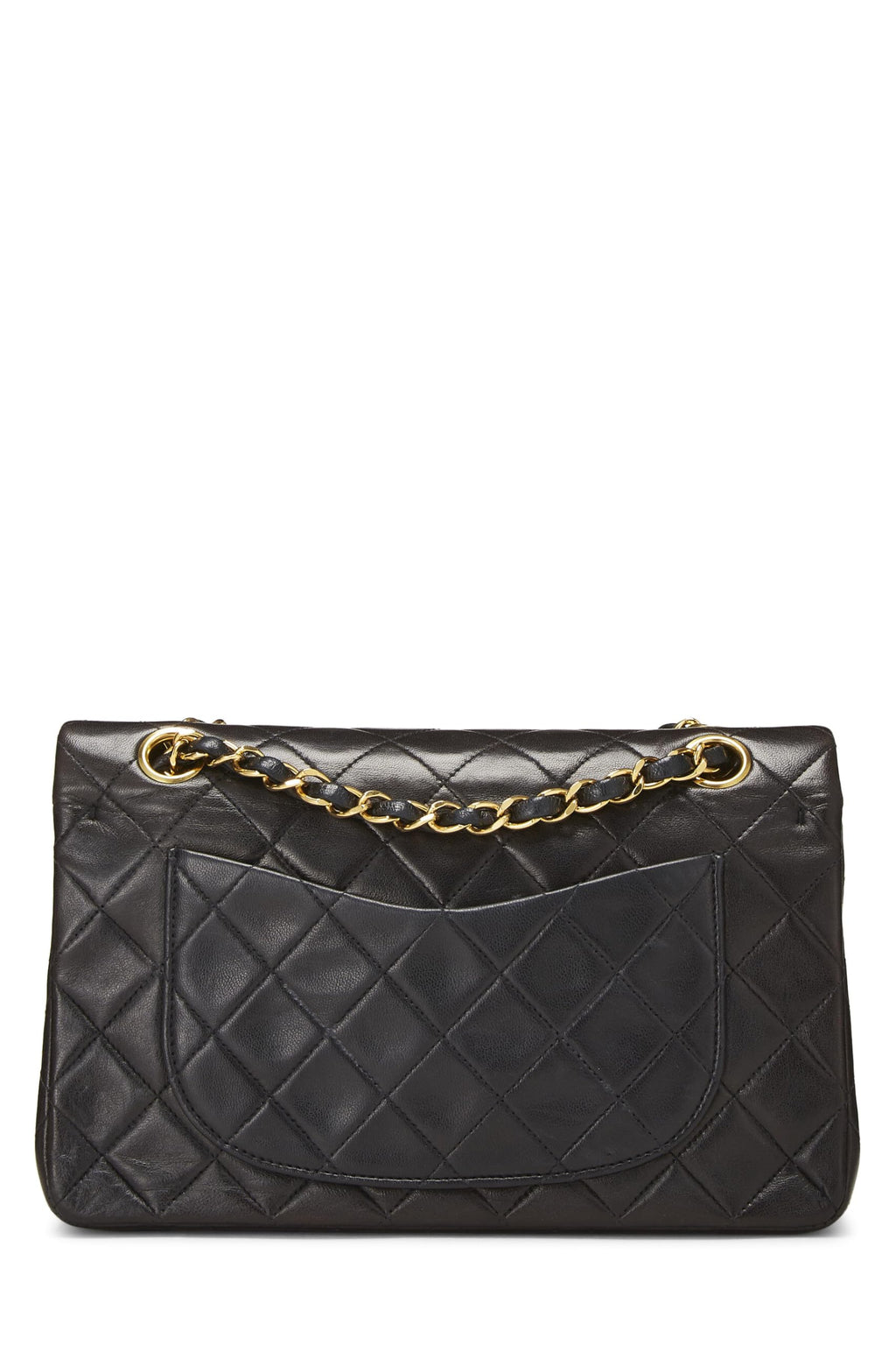 Chanel,  Black Quilted Lambskin Classic Double Flap Small, Black