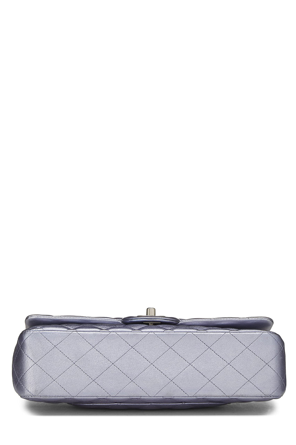 Chanel,  Metallic Purple Quilted Lambskin Classic Double Flap Medium, Purple