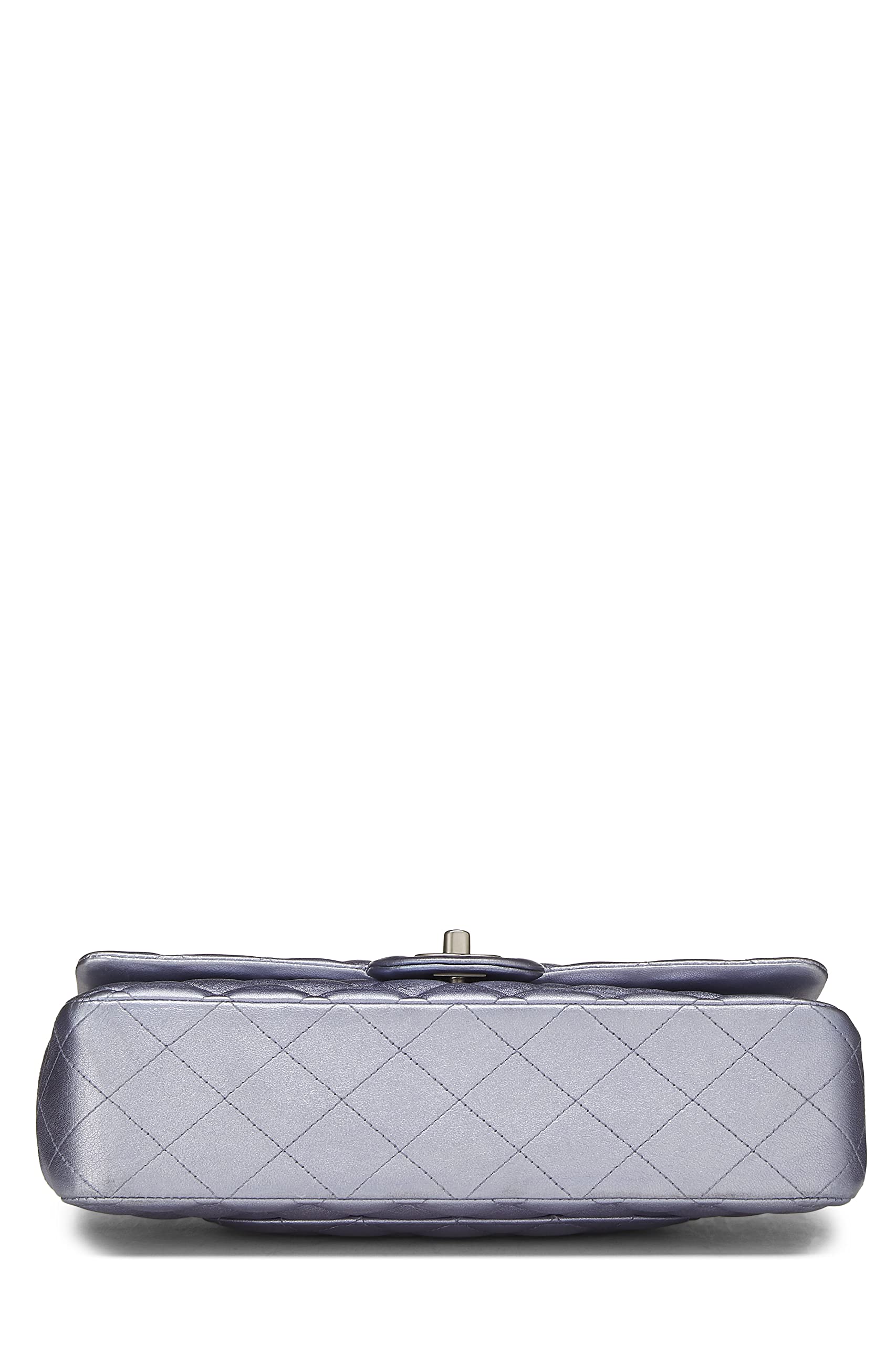 Chanel,  Metallic Purple Quilted Lambskin Classic Double Flap Medium, Purple
