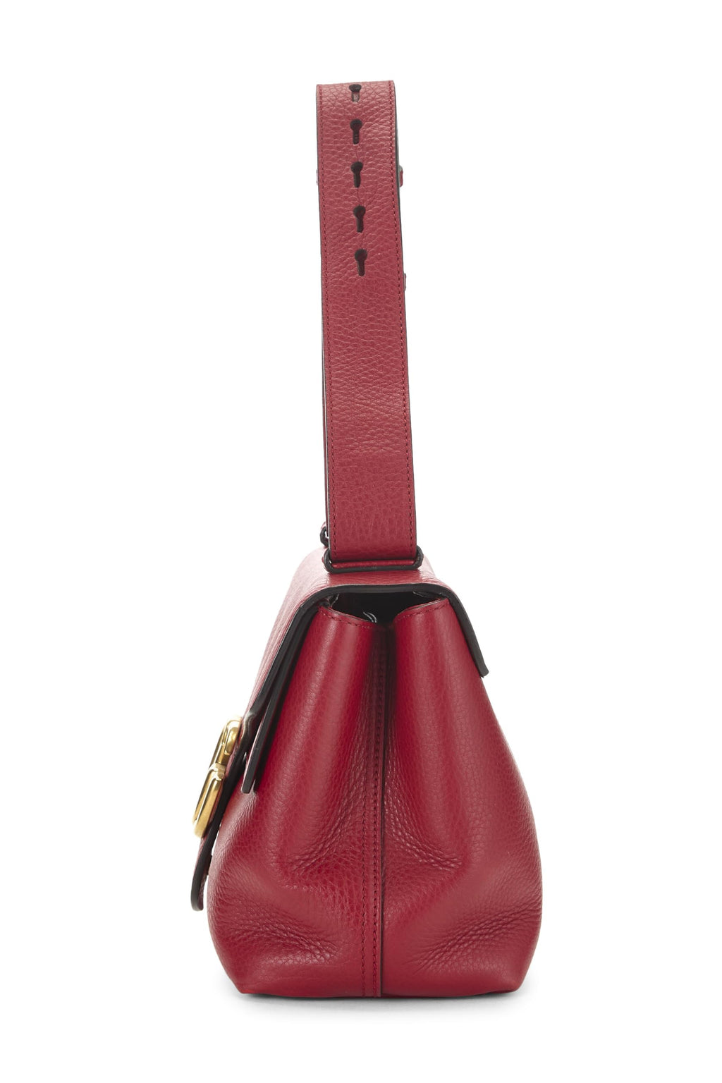 Gucci,  Red Leather GG Marmont Shoulder Bag, Red