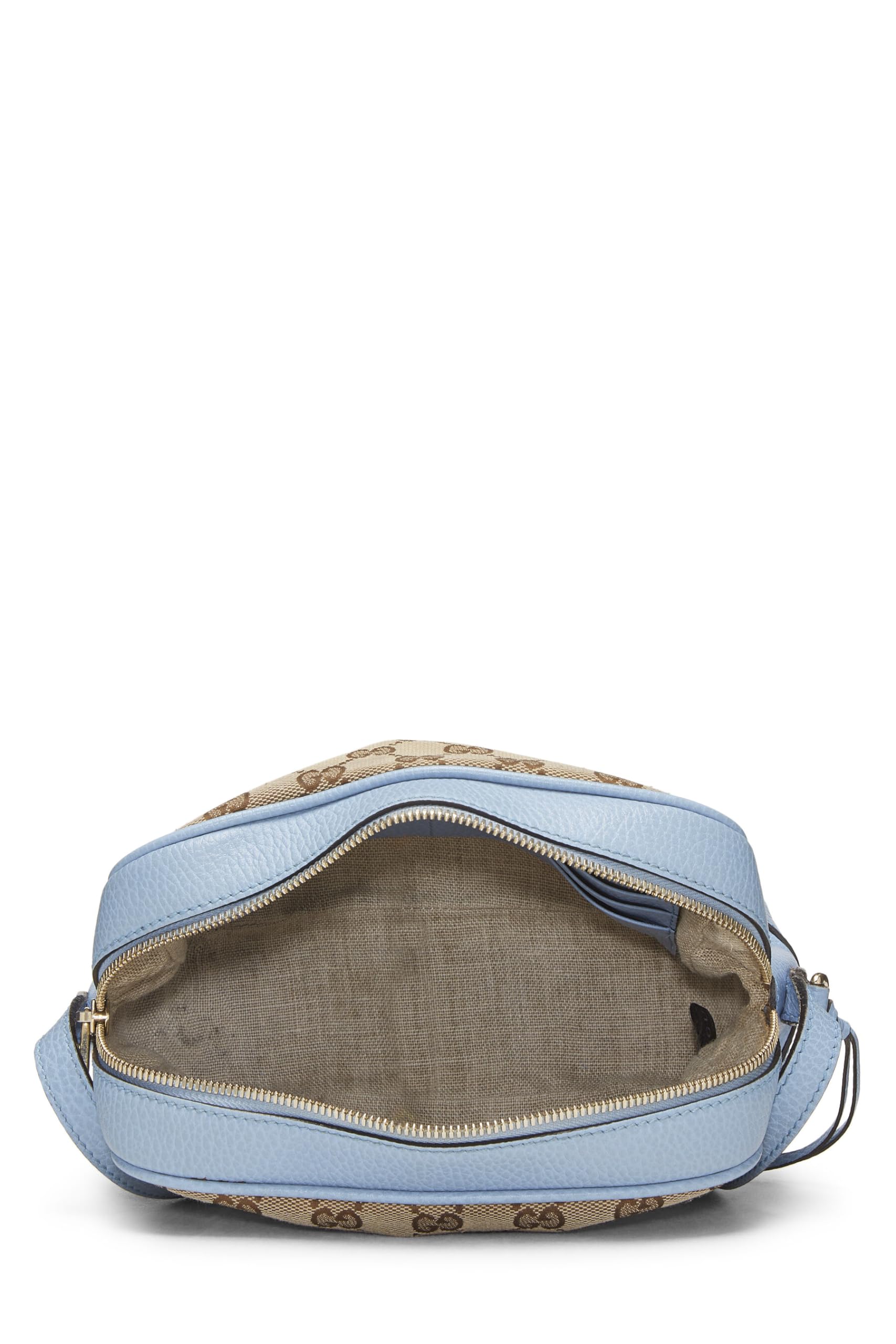 Gucci,  Blue Original Gucci Canvas Bree Crossbody, Blue