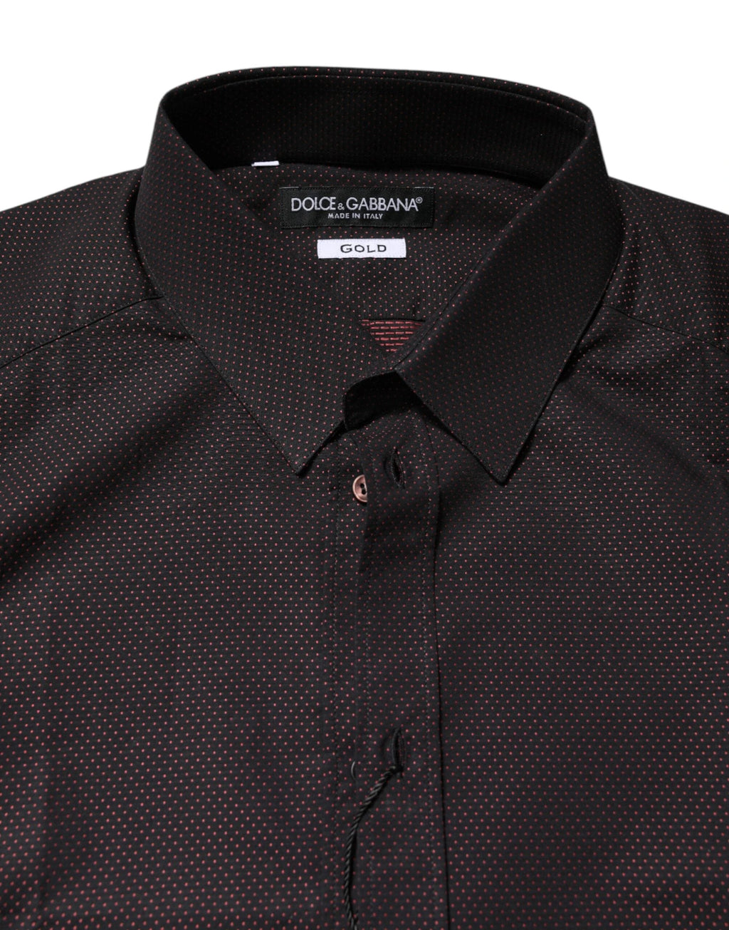 Dolce & Gabbana Maroon Jacquard Cotton GOLD Men Dress Shirt