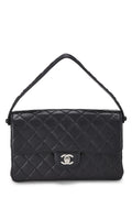 Chanel,  Black Quilted Caviar Double Sided Classic Flap Medium, Black