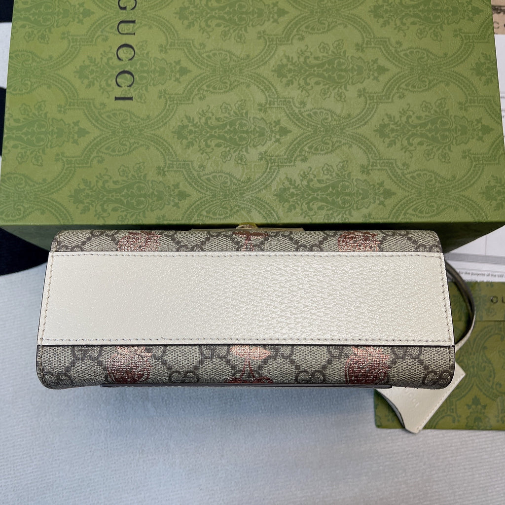 Gucci Padlock Small Gucci Strawberry Shoulder Bag Beige For Women, Women’s Bags 7.9in/20cm Gucci