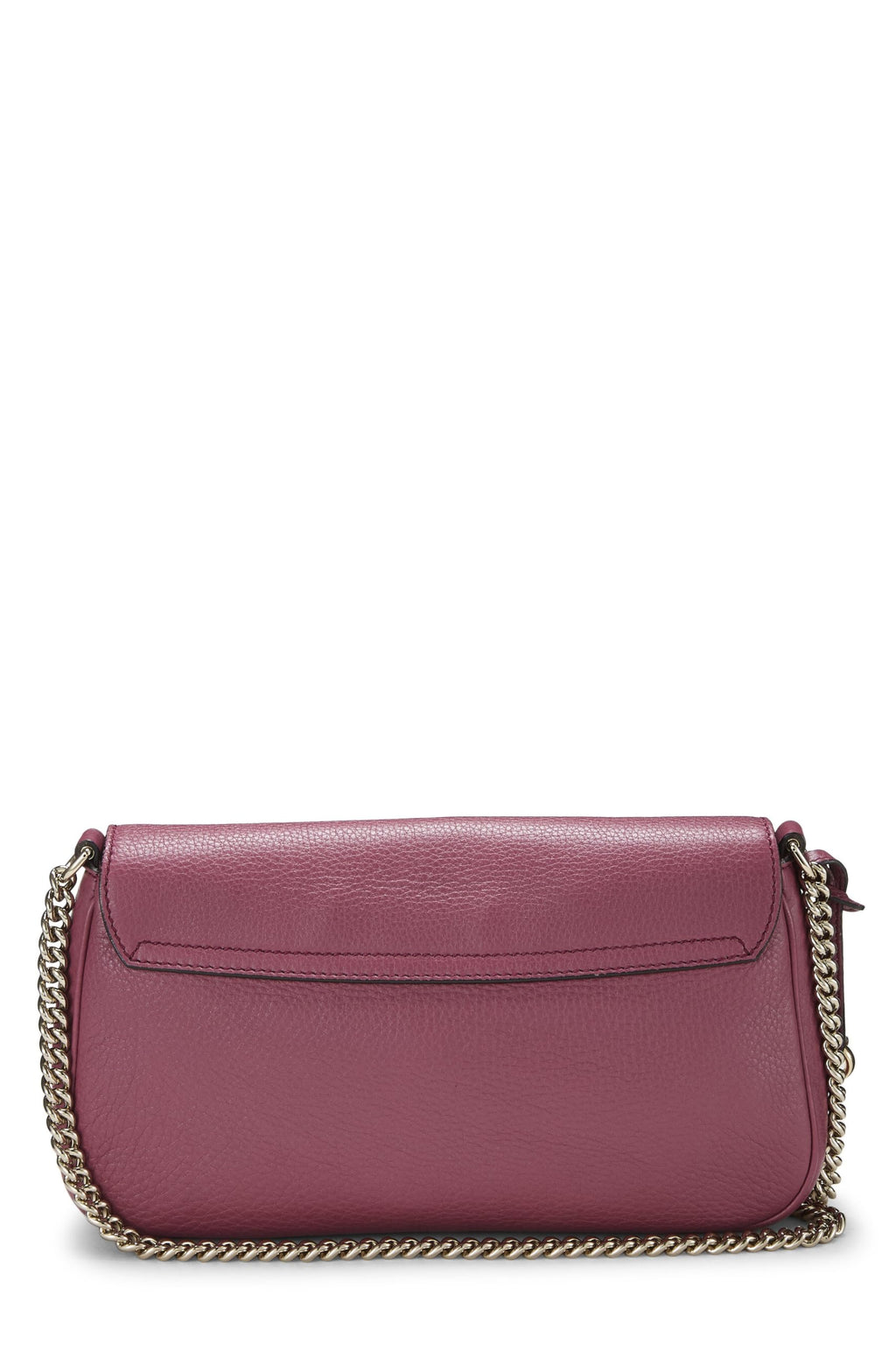 Gucci,  Purple Grained Leather Soho Chain Flap Crossbody, Purple