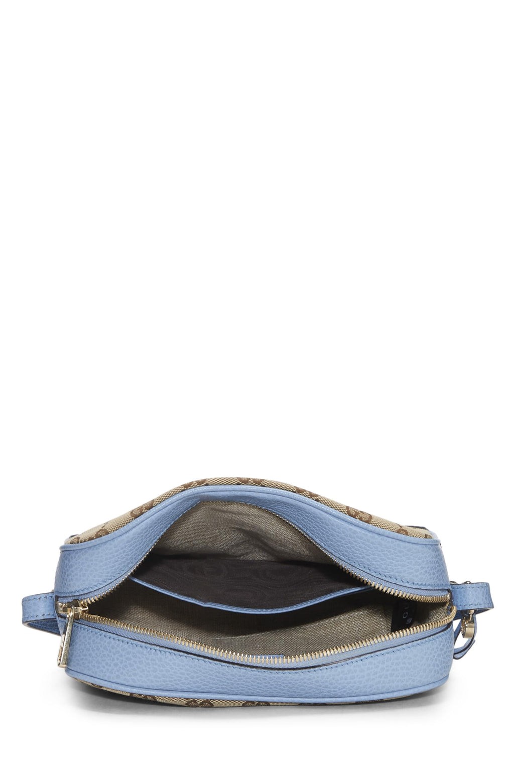Gucci,  Blue Original Gucci Canvas Bree Crossbody, Blue