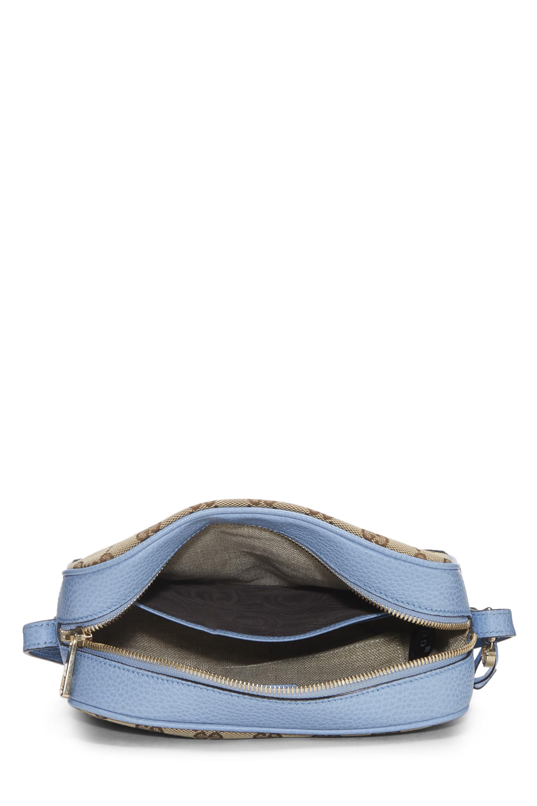 Gucci,  Blue Original Gucci Canvas Bree Crossbody, Blue