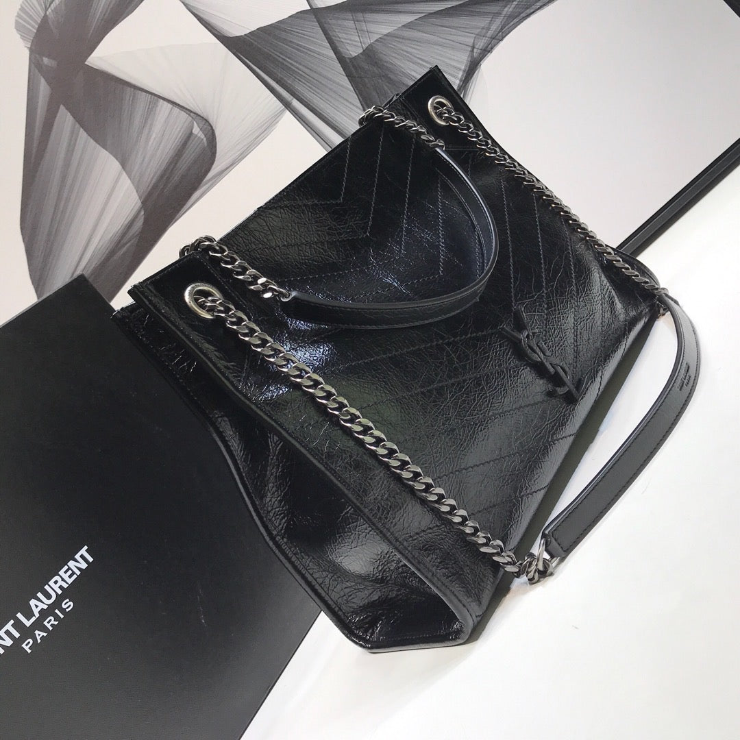 YSSL Niki Medium Shopping Bag Black For Women 12in/32cm YSLÂ 