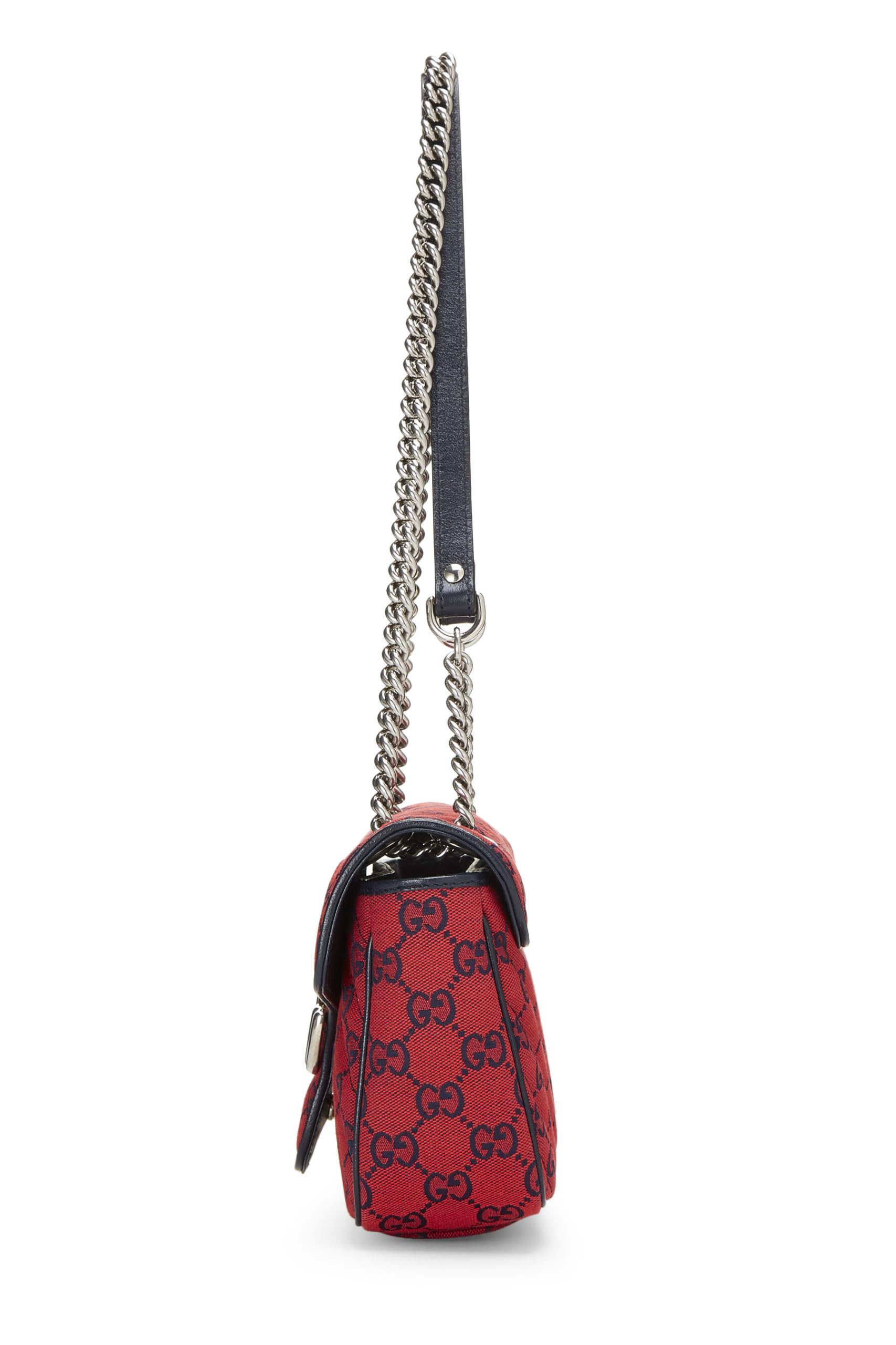 Gucci,  Red GG Canvas Marmont Shoulder Bag Small, Red