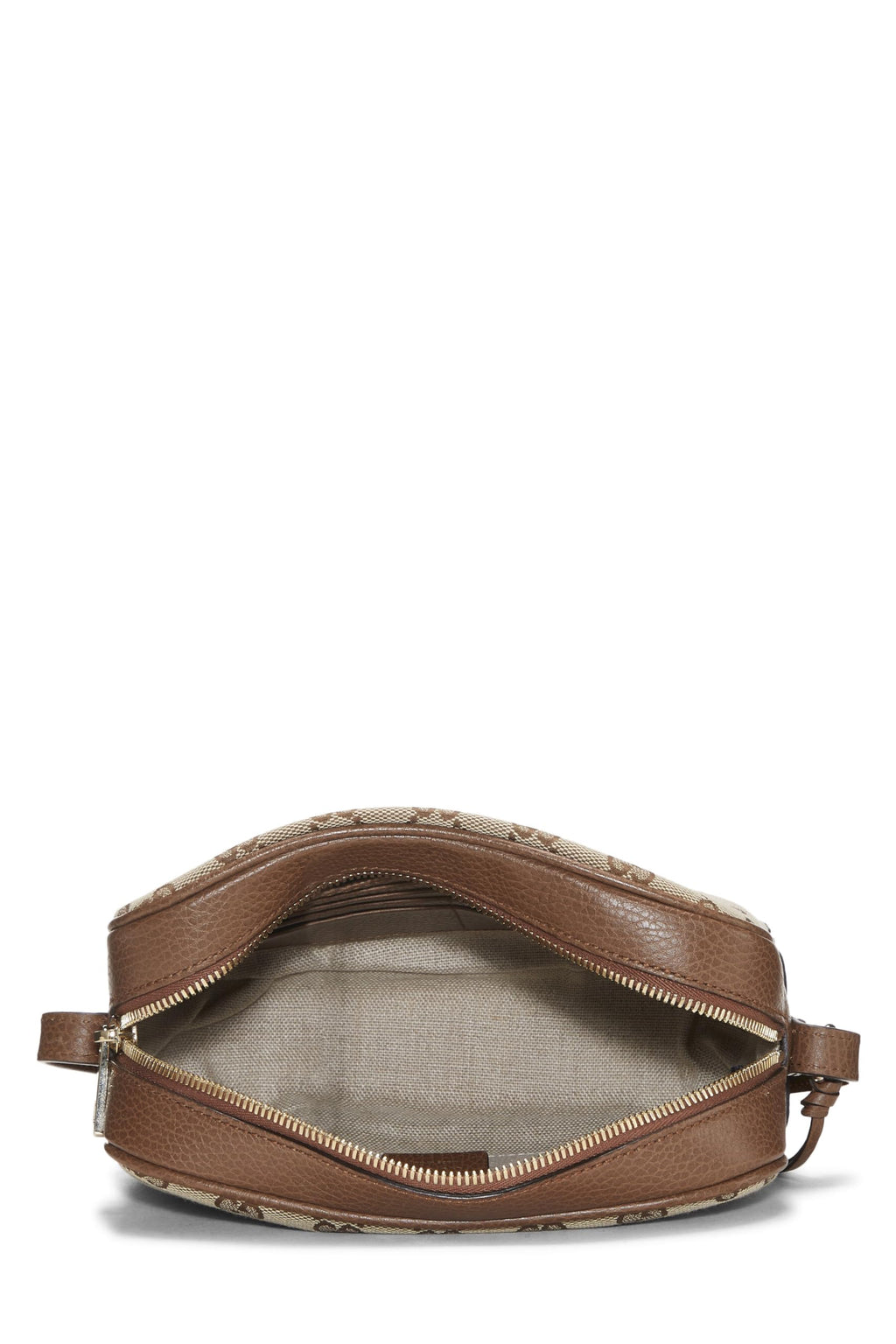 Gucci,  Brown Original Gucci Canvas Bree Crossbody, Brown