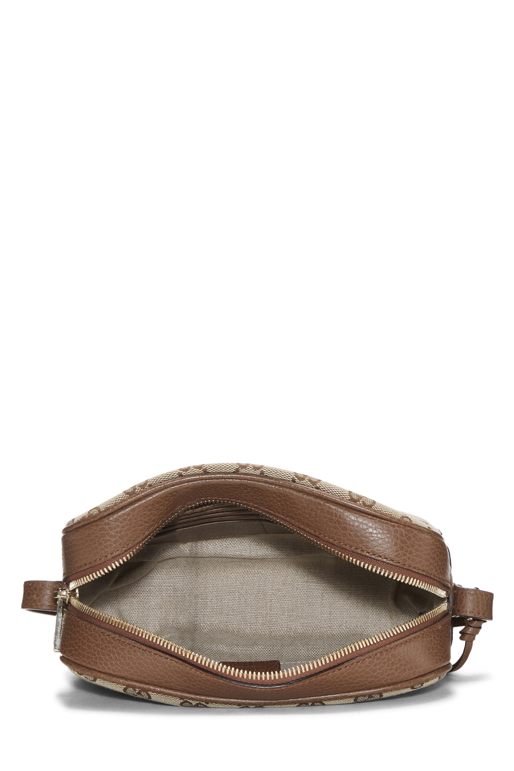 Gucci,  Brown Original Gucci Canvas Bree Crossbody, Brown