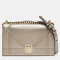 Dior Gold Leather Medium Diorama Flap Shoulder Bag