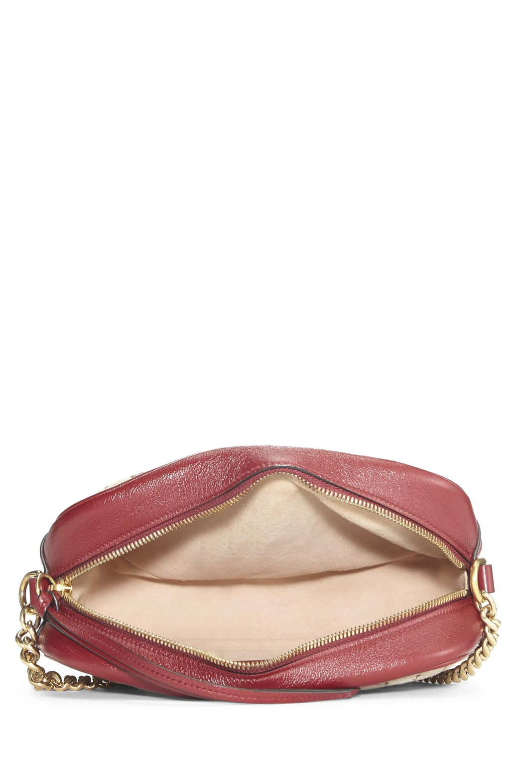 Gucci,  Red Original Gucci Canvas Marmont Crossbody Small, Red