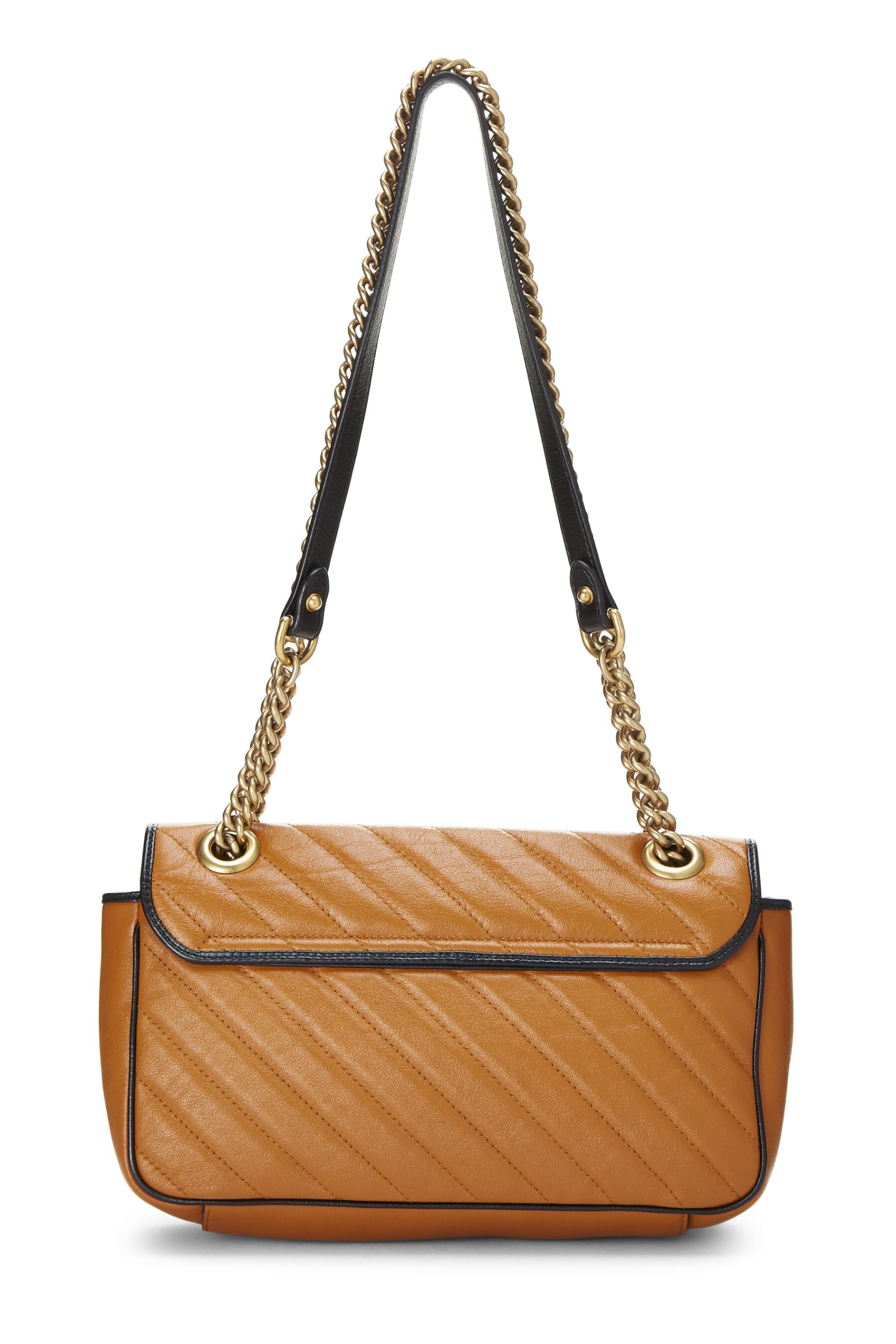 Gucci,  Orange Leather Torchon Marmont Shoulder Bag Small, Orange