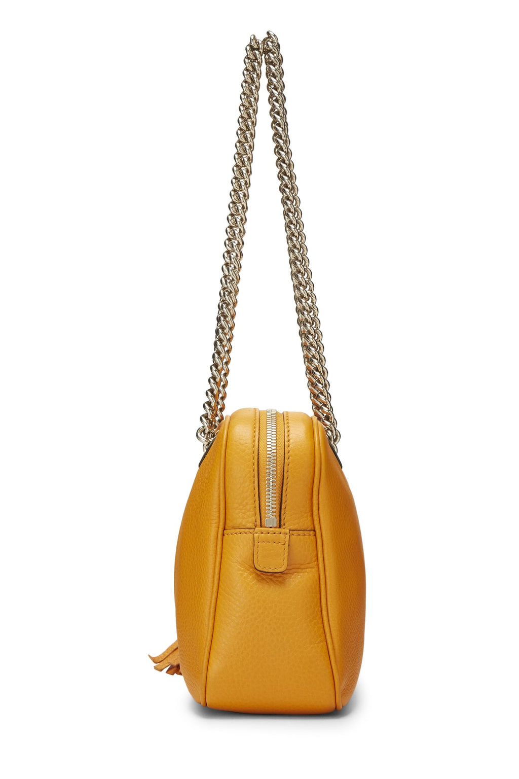 Gucci,  Orange Leather Soho Chain Shoulder Bag, Orange