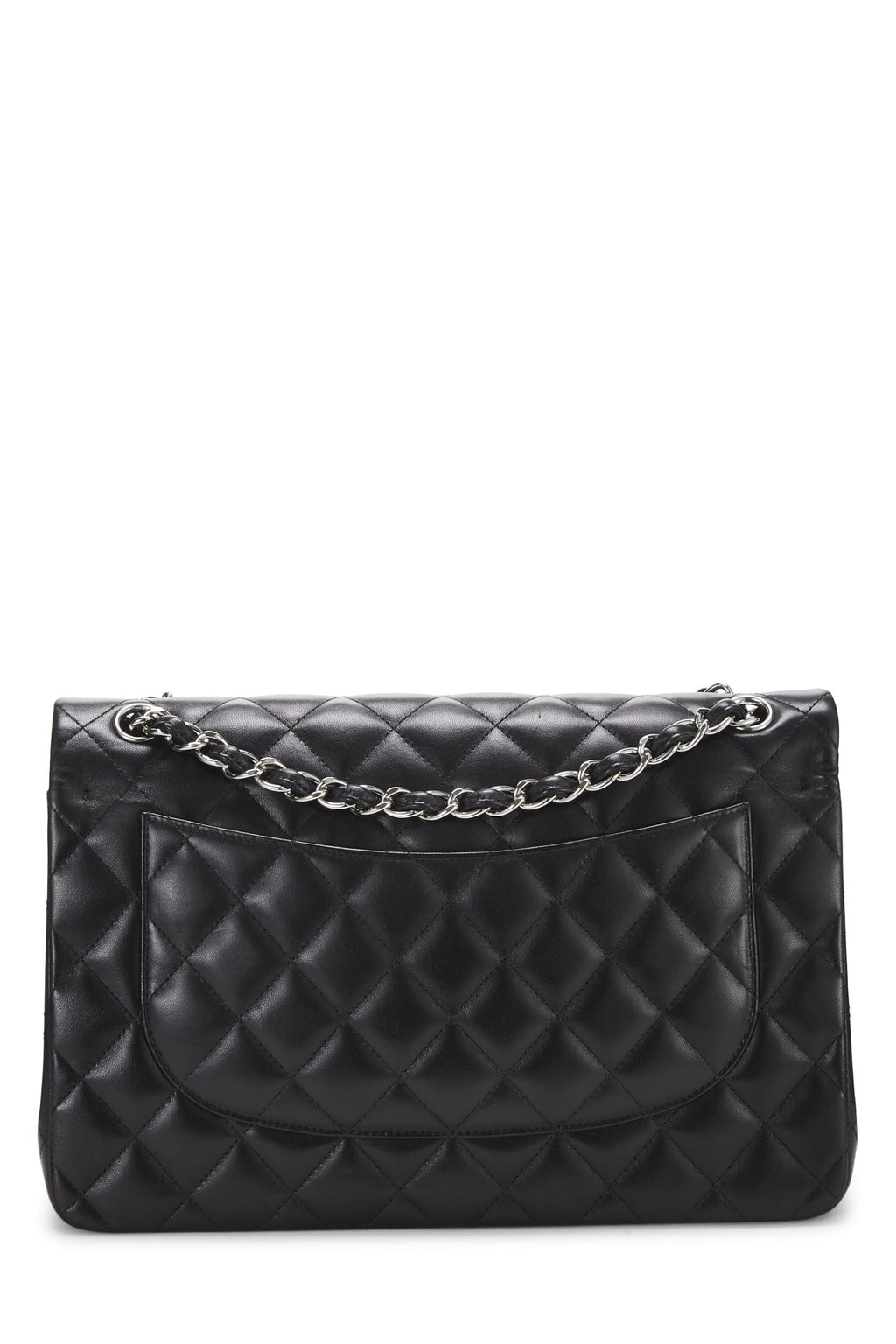 Chanel,  Black Quilted Lambskin New Classic Double Flap Jumbo, Black