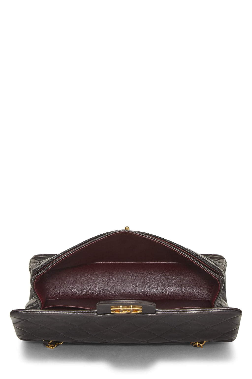 Chanel,  Black Quilted Lambskin Classic Double Flap Small, Black