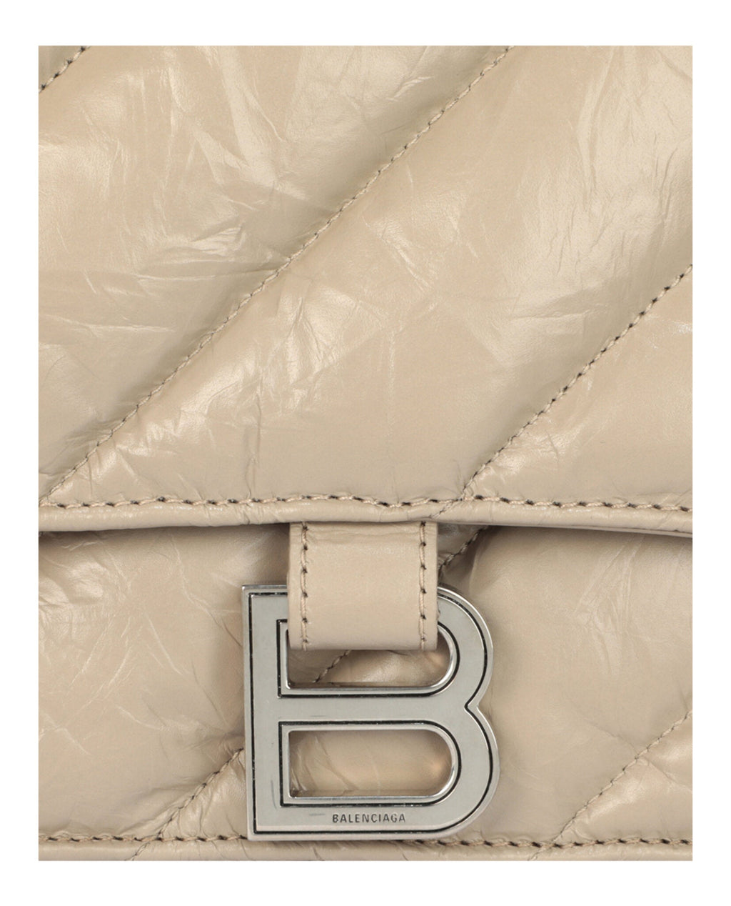 Balenciaga Womens Crush Quilted Chain Shoulder Bag