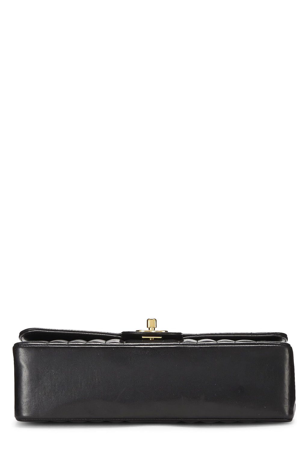 Chanel,  Black Vertical Lambskin Classic Flap Medium, Black