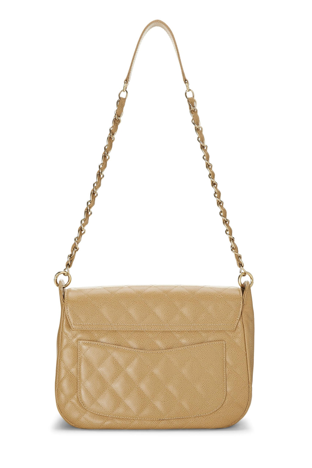 Chanel,  Beige Caviar Timeless CC Flap Shoulder, Beige