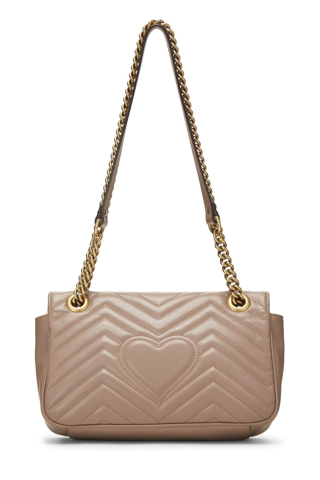 Gucci,  Pink Leather GG Marmont Shoulder Bag Small, Pink