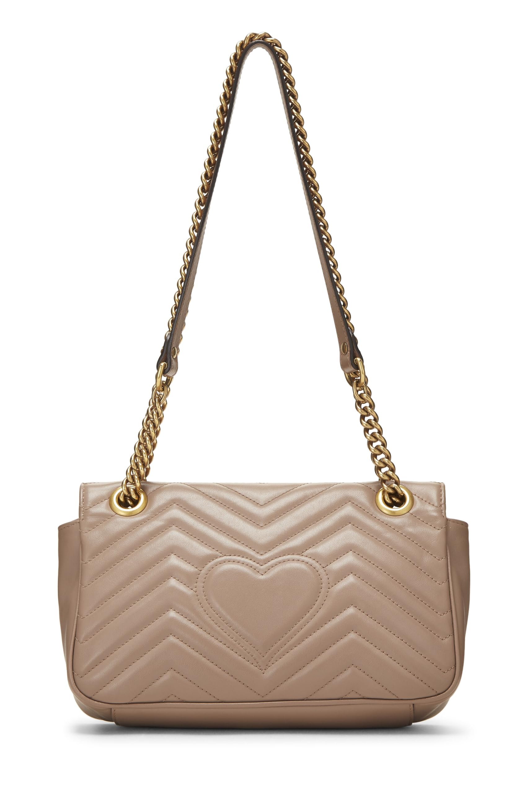 Gucci,  Pink Leather GG Marmont Shoulder Bag Small, Pink