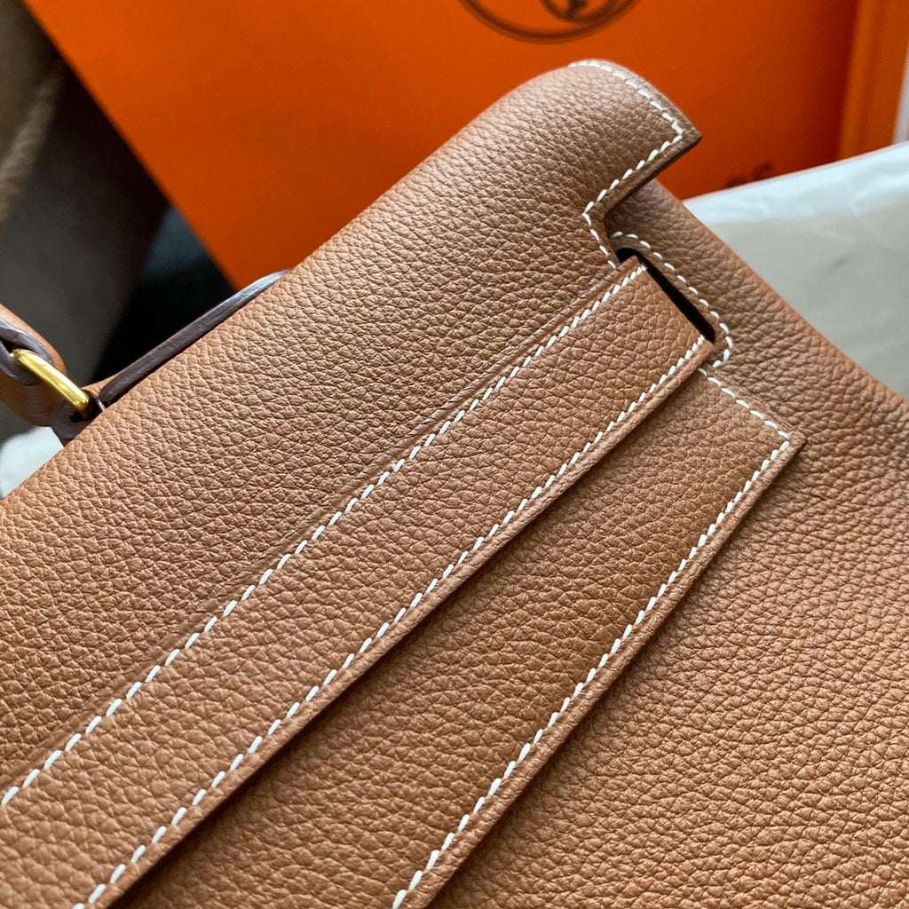 Shoulder Kelly CK37 Brown For Women Gold Color Hardware 16.5in/42cm