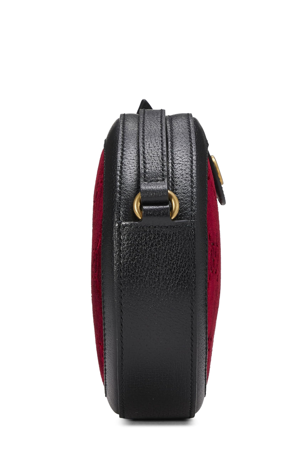 Gucci,  Burgundy VeLouis Vuittonet GG Marmont Round Shoulder Bag Mini, Burgundy