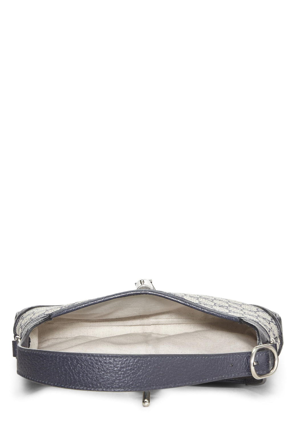 Gucci,  Navy GG Supreme Canvas Web Jackie Shoulder Bag, Navy