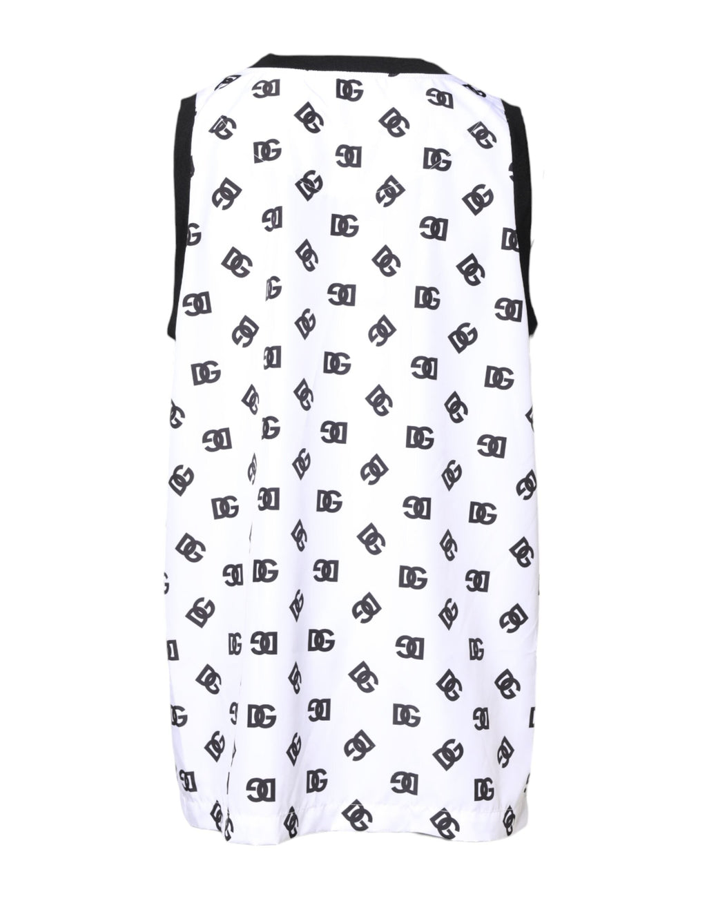 Dolce & Gabbana White Polyester Sleeveless DG Logo T-shirt