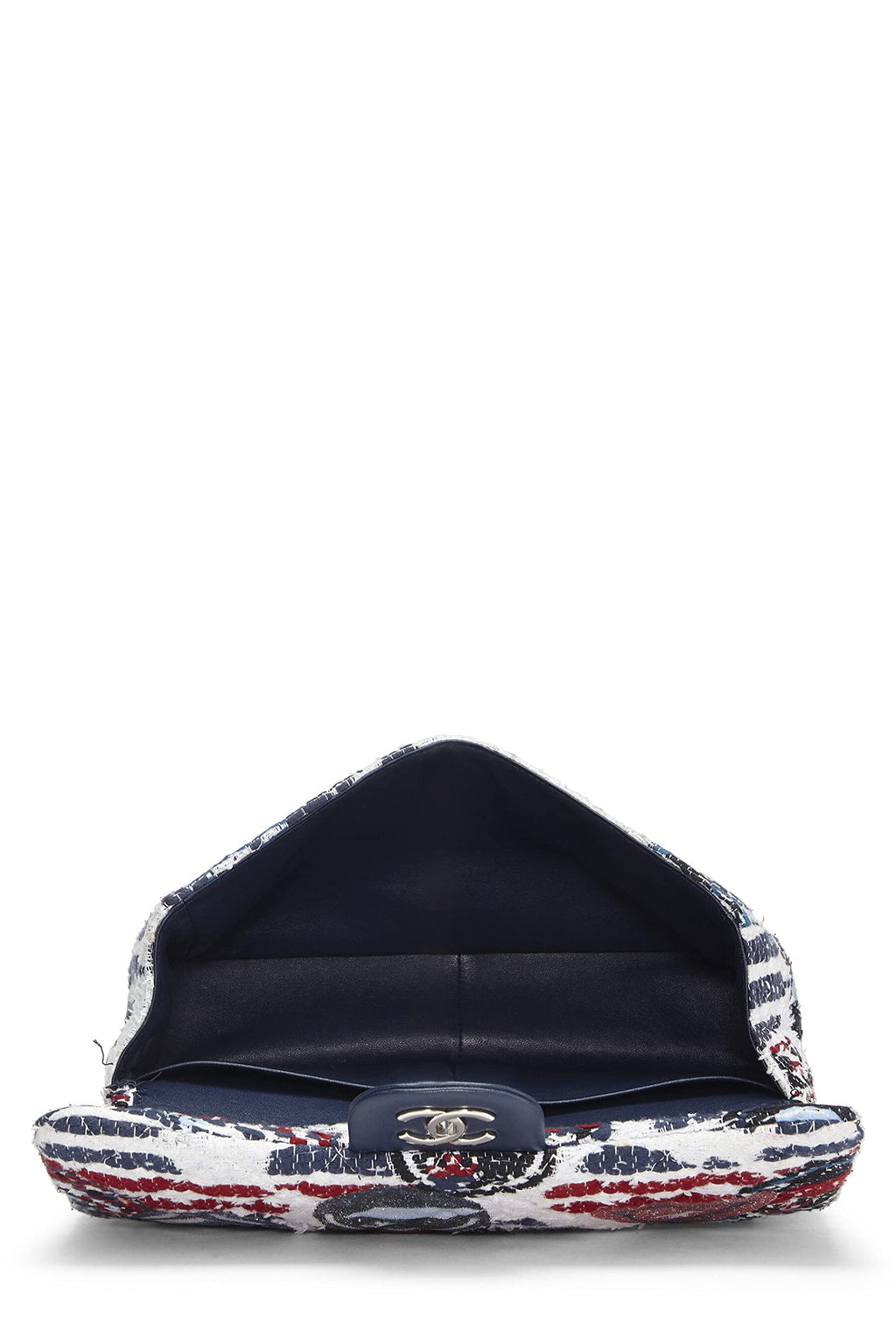 Chanel,  Multi Quilted Tweed New Classic Double Flap Jumbo, Multi