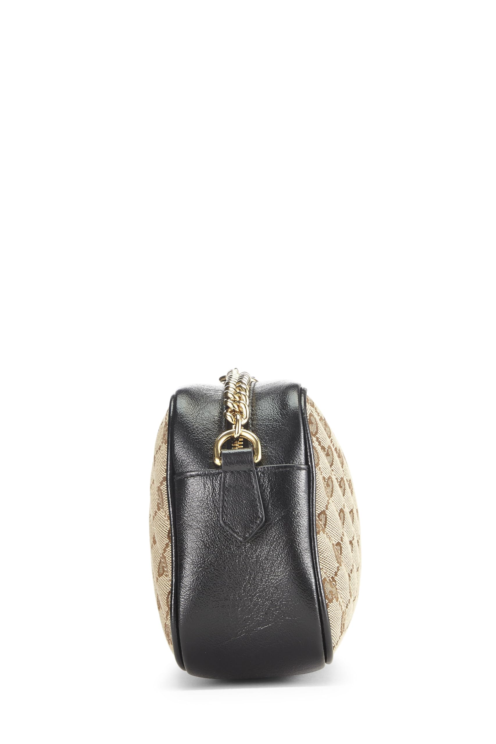 Gucci,  Black Original Gucci Canvas Marmont Crossbody Small, Black