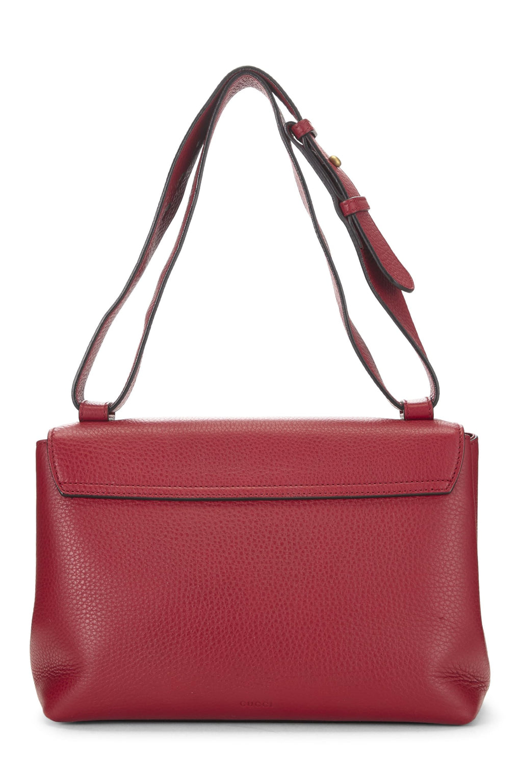 Gucci,  Red Leather GG Marmont Shoulder Bag, Red