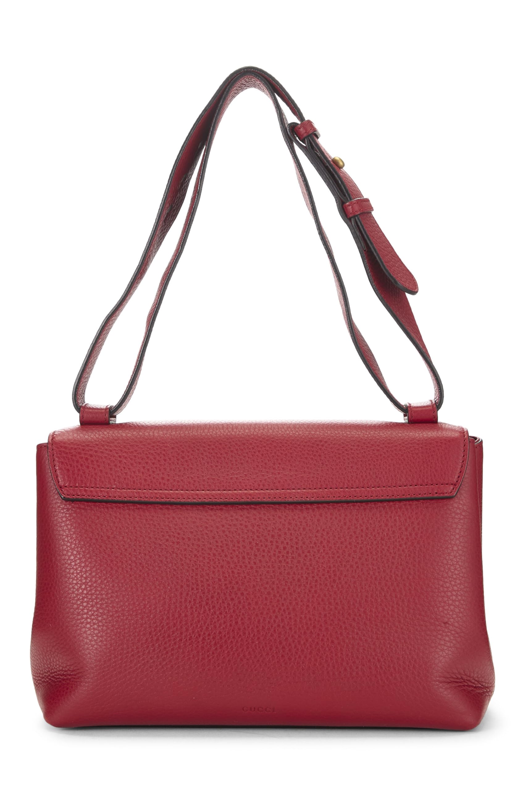 Gucci,  Red Leather GG Marmont Shoulder Bag, Red