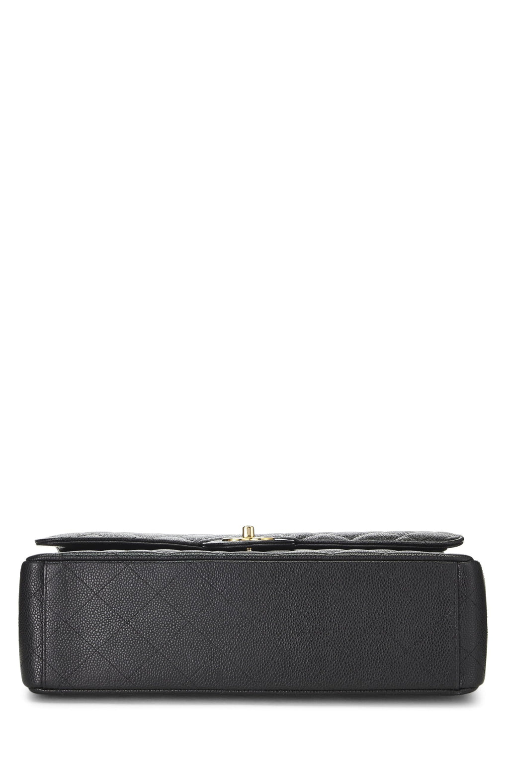 Chanel,  Black Quilted Caviar New Classic Double Flap Maxi, Black