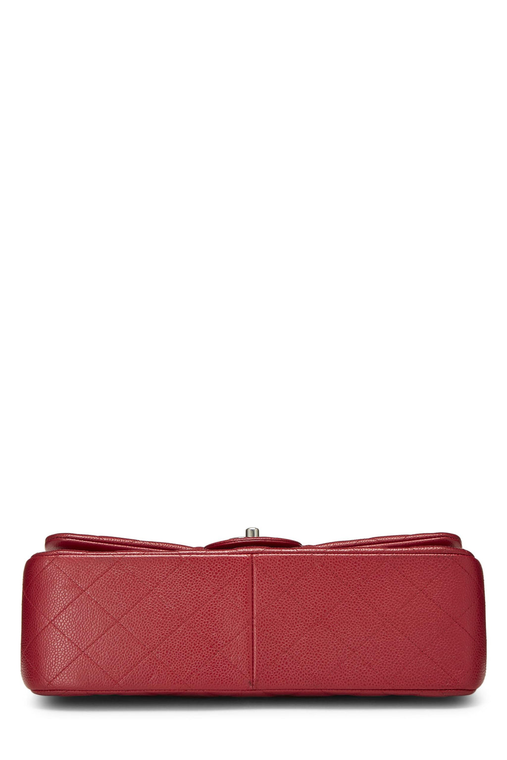 Chanel,  Red Quilted Caviar New Classic Double Flap Jumbo, Red