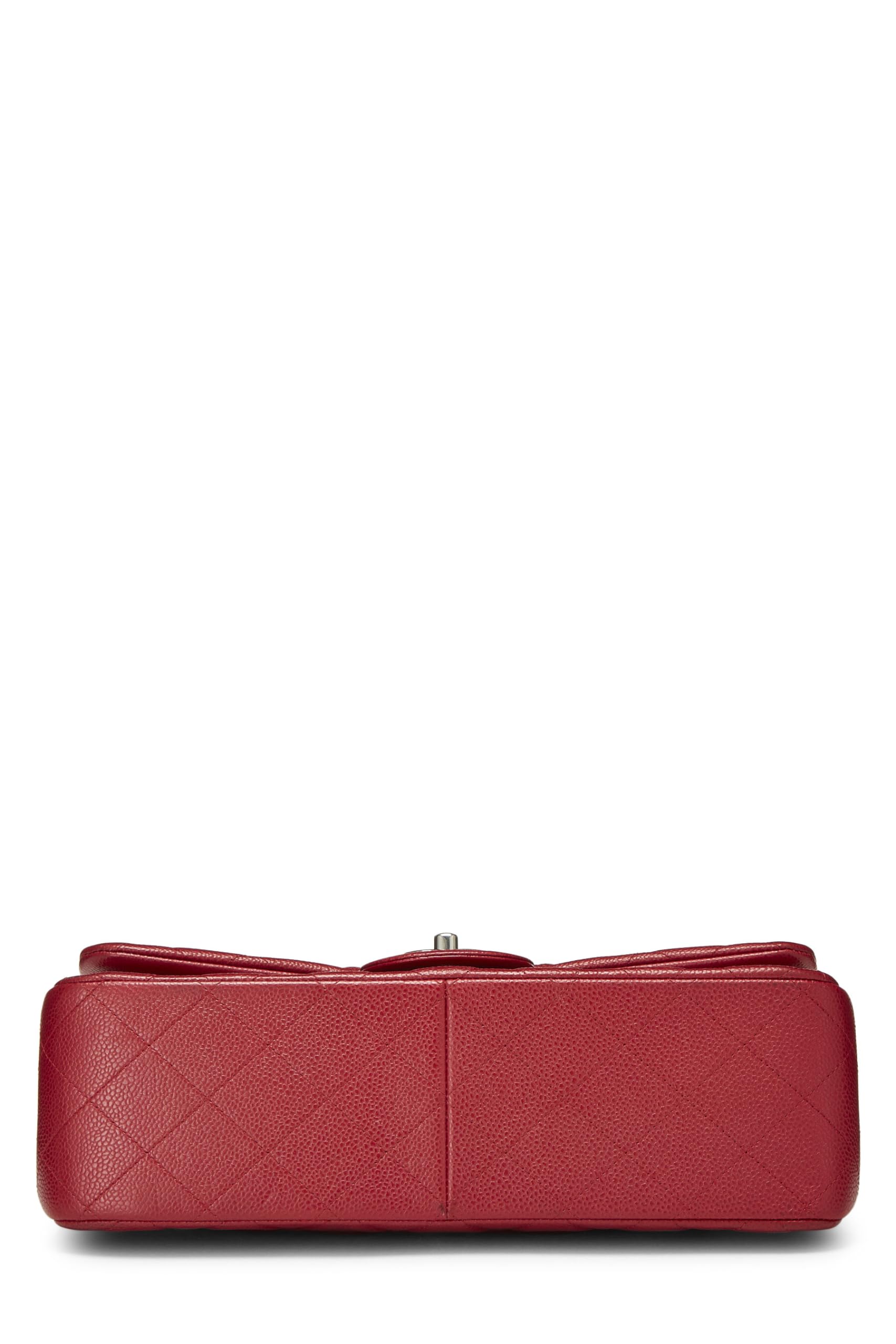 Chanel,  Red Quilted Caviar New Classic Double Flap Jumbo, Red