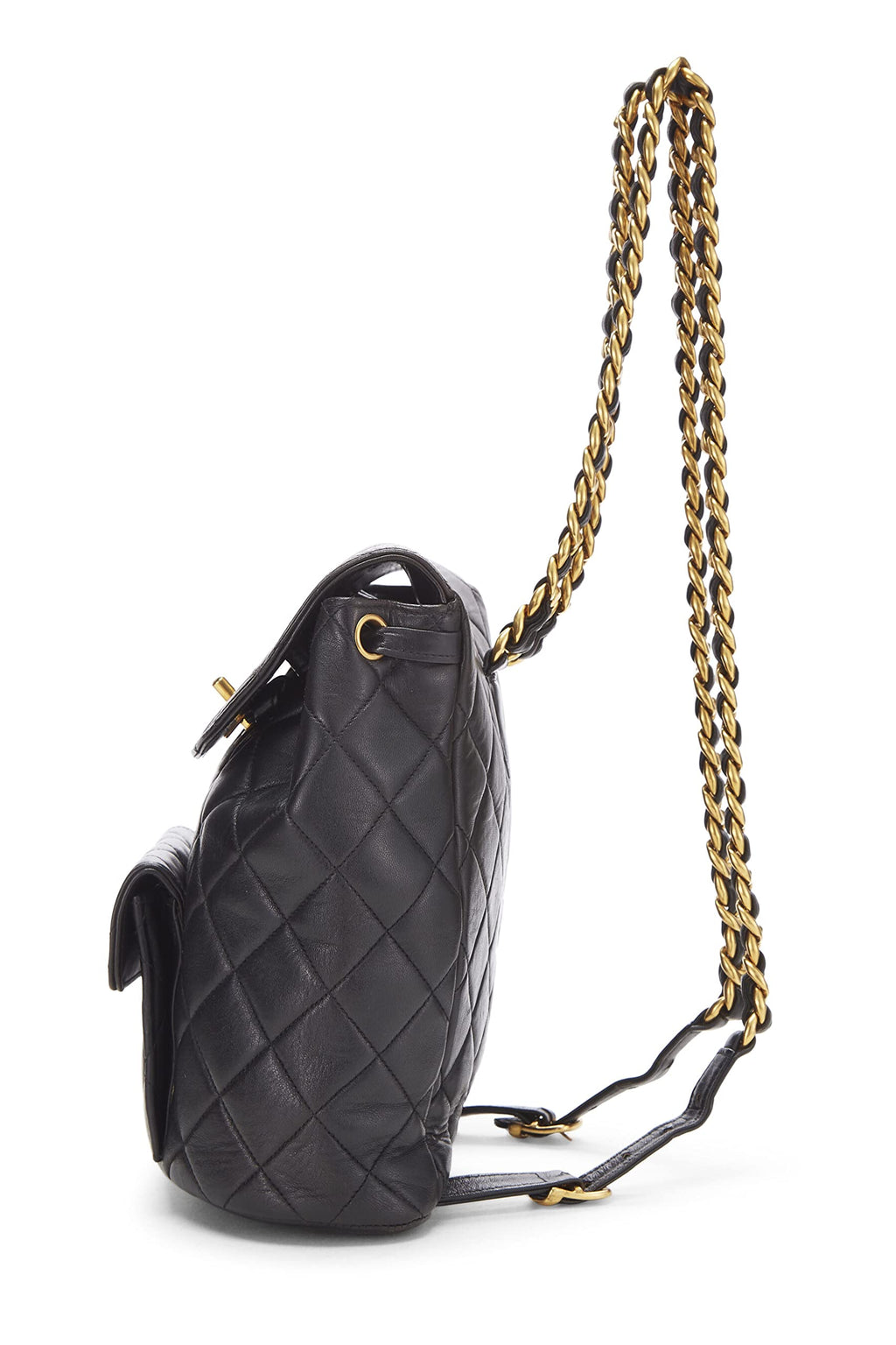 Chanel,  Black Quilted Lambskin 'CC' Classic Backpack Small, Black