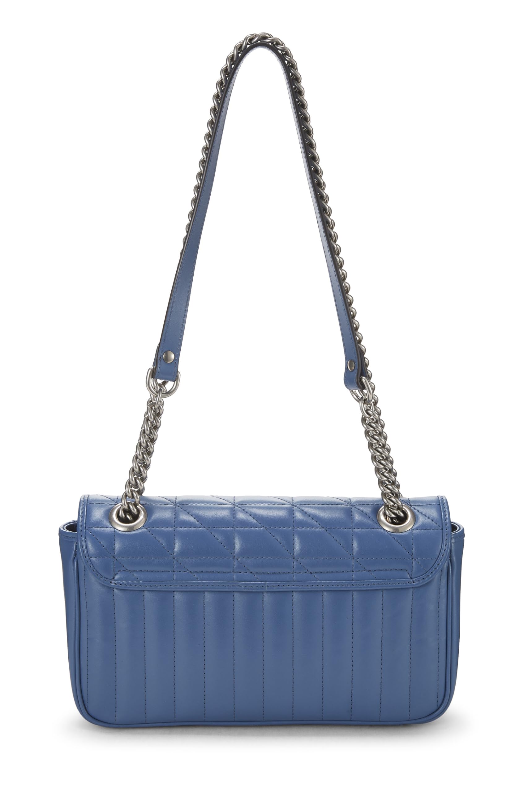 Gucci,  Blue Leather Marmont MatelassÃƒÆ’Ã‚Â© Shoulder Bag, Blue