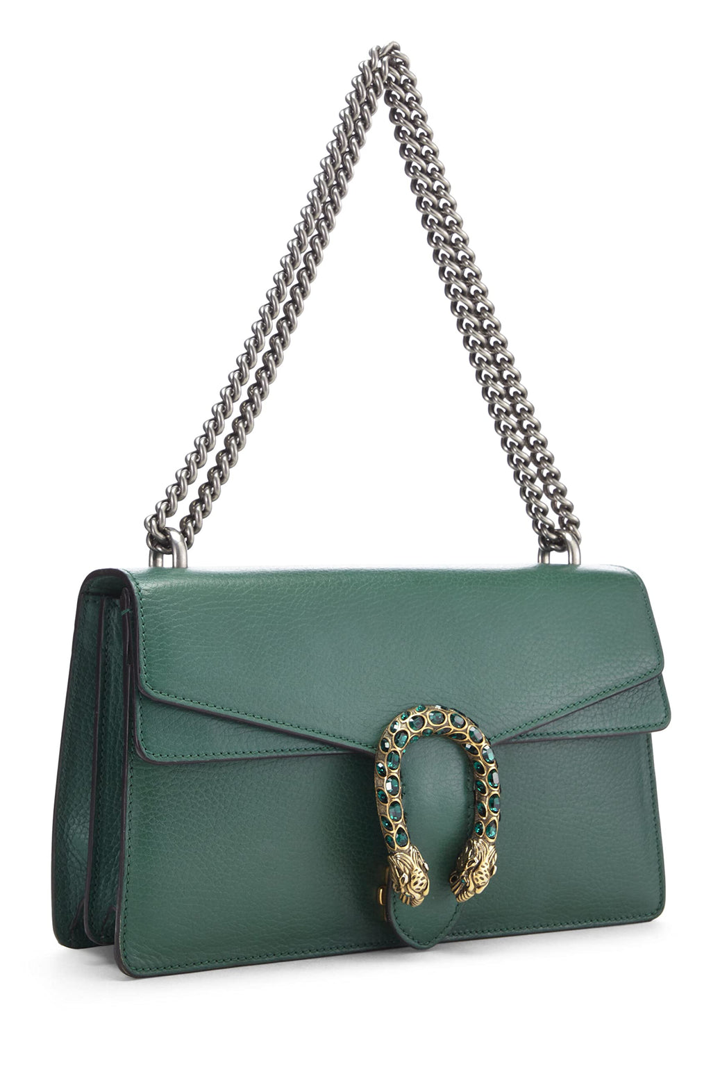 Gucci,  Green Leather Dionysus Shoulder Bag Small, Green