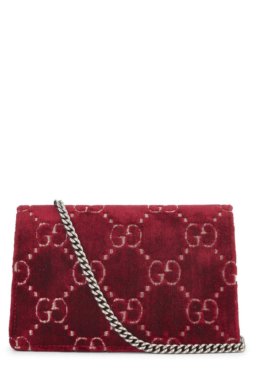 Gucci,  Burgundy GG VeLouis Vuittonet Dionysus Shoulder Bag Mini, Red